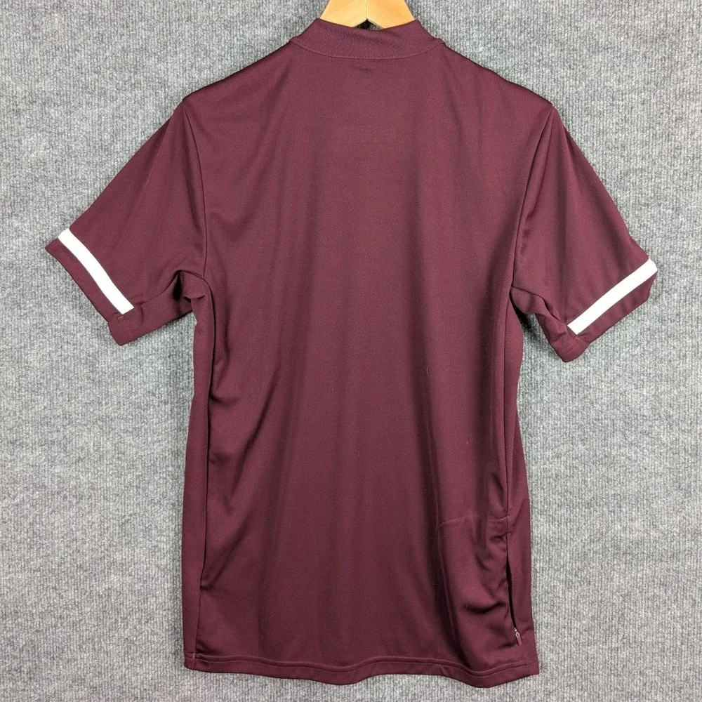 Adidas Climacool Mens Small Quarter Zip Training Shirt Maroon Soccer
